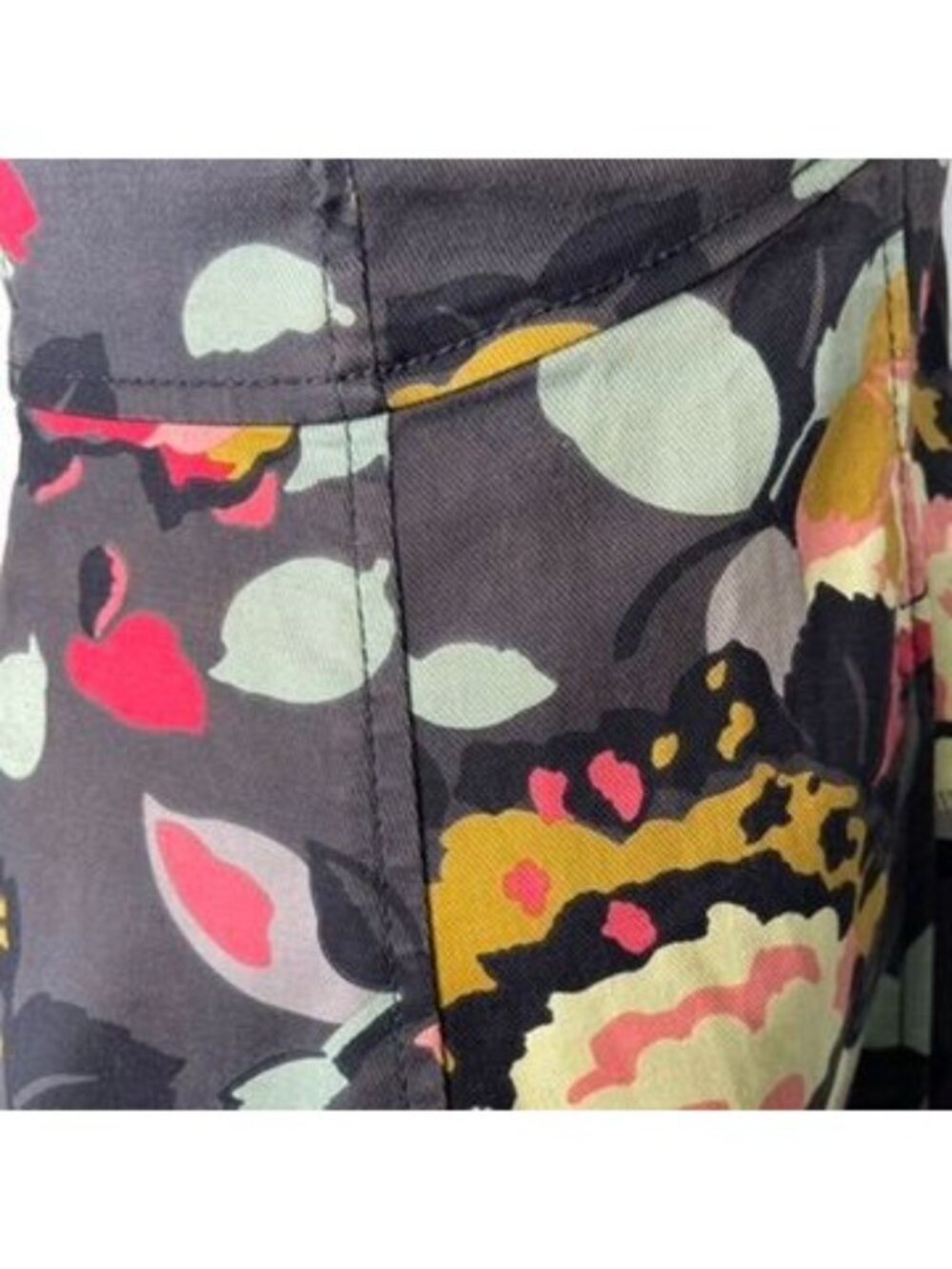 French Connection Floral Bustier Dress Size 6 Zip Front Sweetheart A Line Mini - Picture 8 of 13